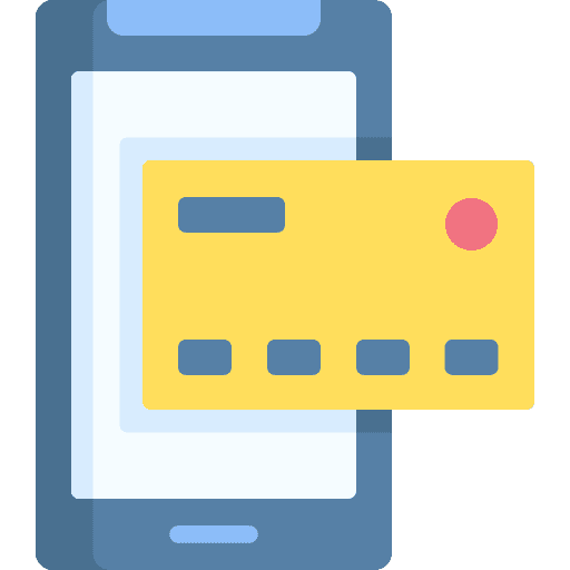 Online payment debit card ecommerce credit card icon