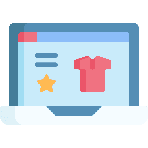 Online shopping commerce and shopping ecommerce electronics icon