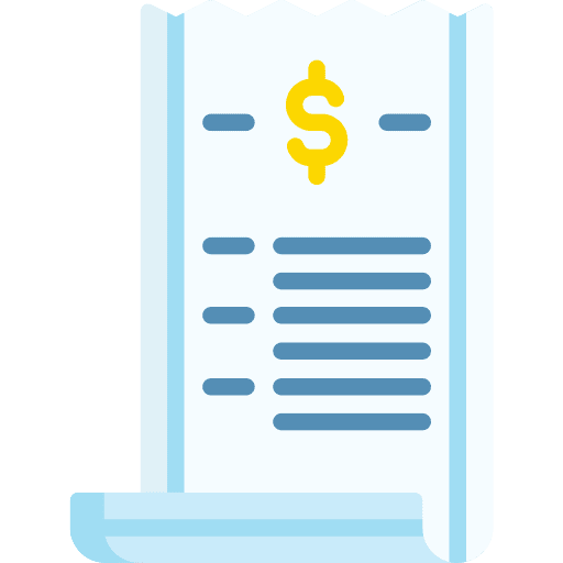 Bill shopping commerce bill icon