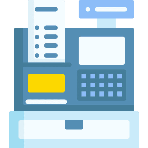 Cashier cash register payment cash machine icon