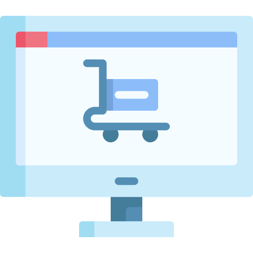 Online shopping online shopping computer monitor icon