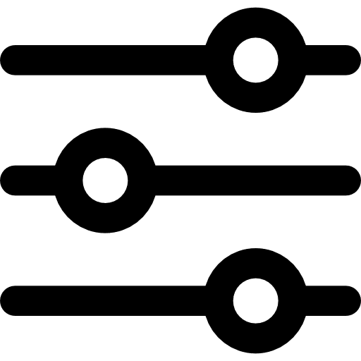 Settings levels adjust interface icon