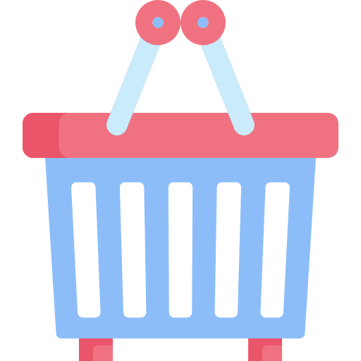 Shopping basket container purchase store icon