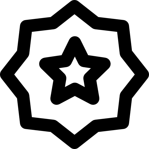 New design sticker star icon