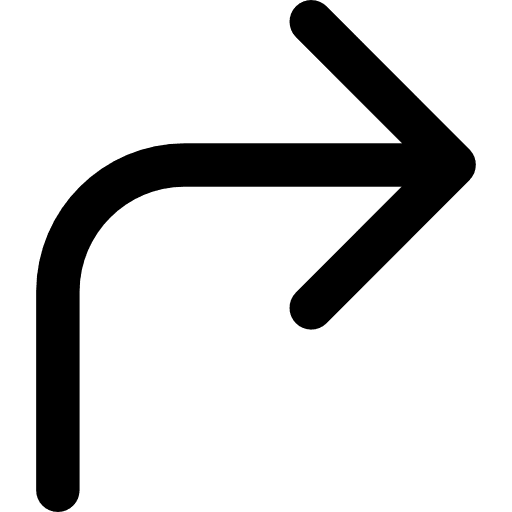 Curve arrow skip curve arrow redirect icon