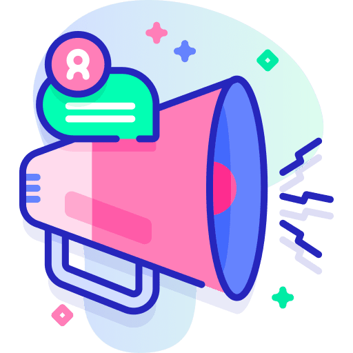 Megaphone protest loudspeaker shout icon