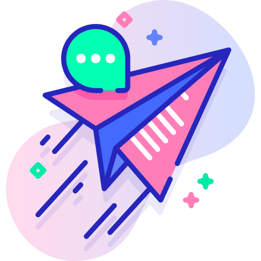 Message communication origami message icon