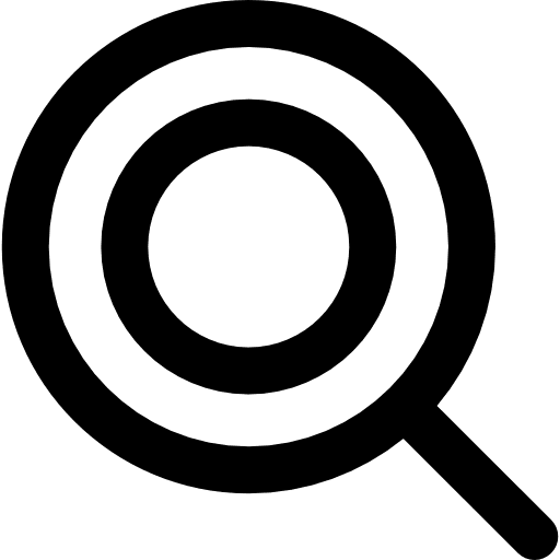 Search tools and utensils loupe magnifying glass icon