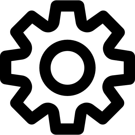 Settings tools and utensils settings gear icon