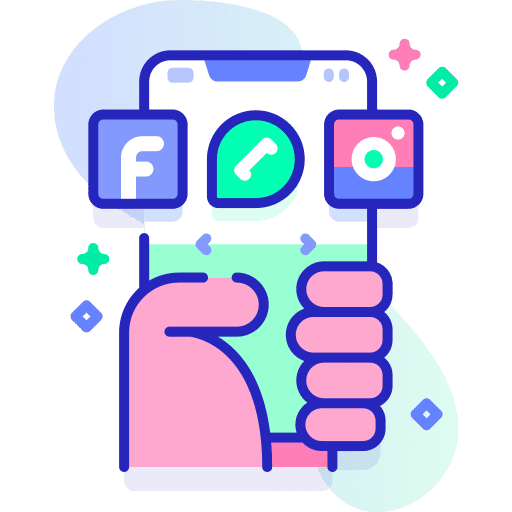 Social media social media instagram hand icon