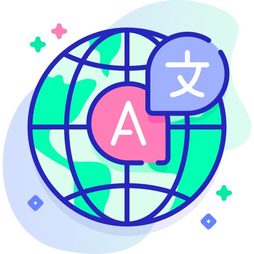 Translation earth communications translation icon