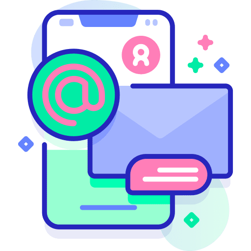 Email electronics message at icon