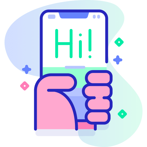 Hi hello hand greet icon