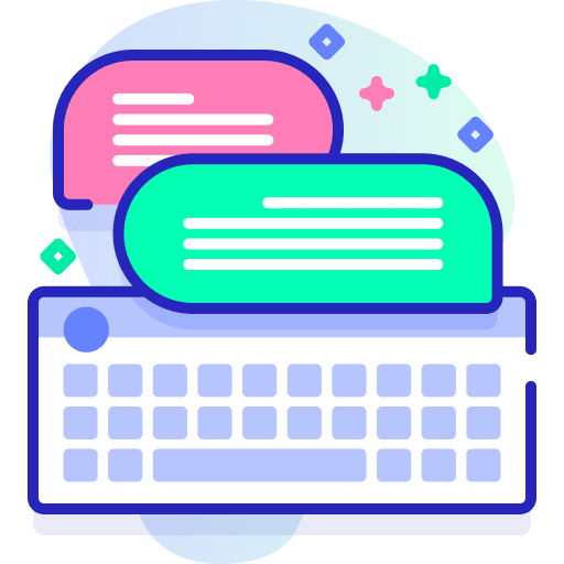 Keyboard speech bubble message keyboard icon