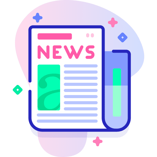 Newspaper news journal communication icon