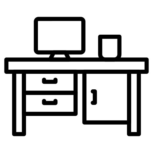 Computer computer desktop furniture and household icon