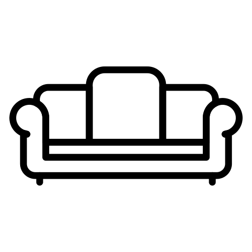 Sofa furniture and household seat relax icon