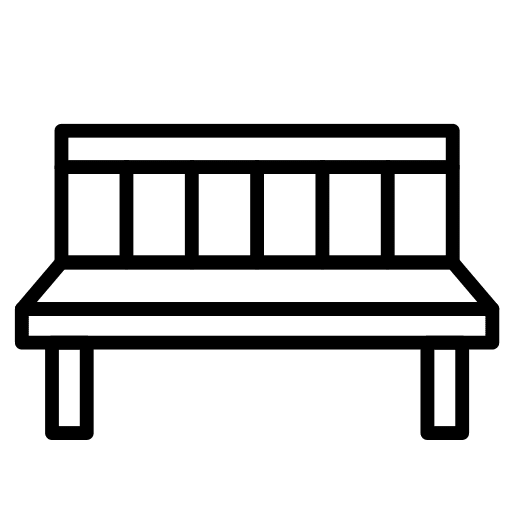 Bench bench wood furniture and household icon