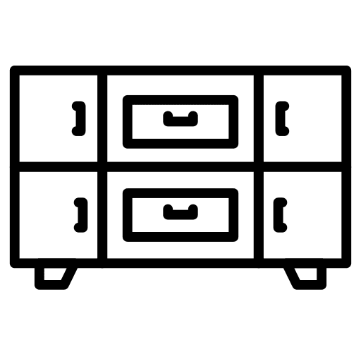 Cabinet interior furniture and household cabinet icon