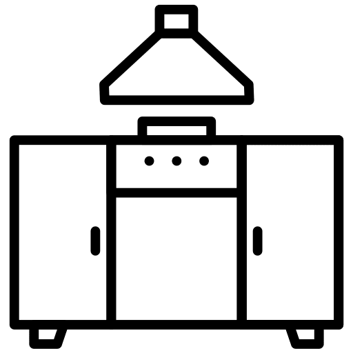 Drawer kitchen drawer extractor hood icon