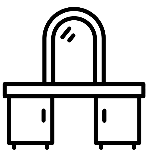 Dressing table table furniture and household cabinet icon