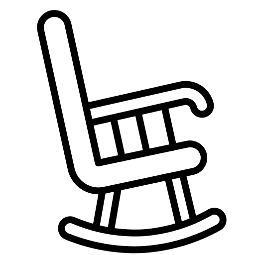 Rocking chair rocking chair seat sit icon