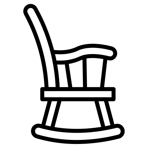 Rocking chair sitting rocking chair icon