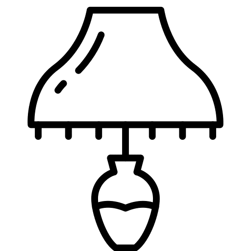 Table lamp light table lamp furniture and household icon