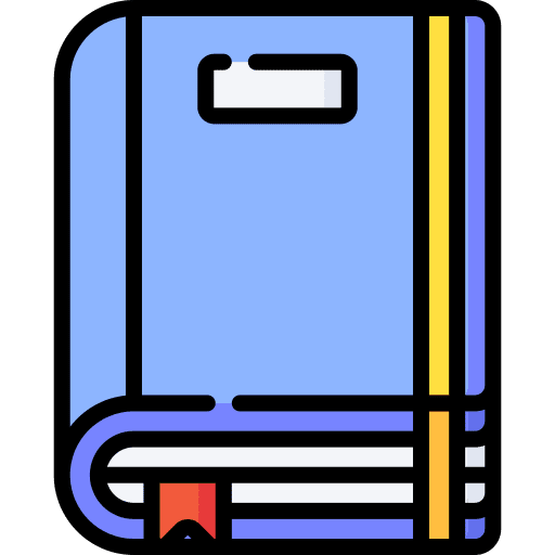 Book bookmark education agenda icon