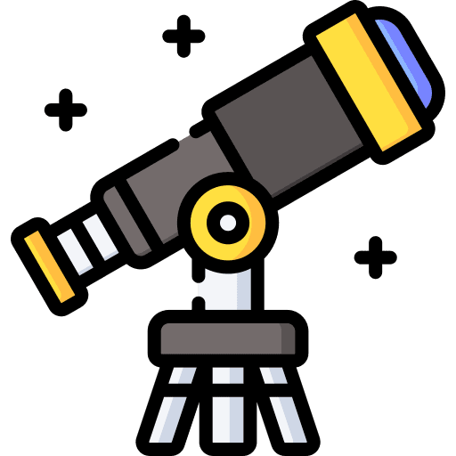 Telescope space stars view icon
