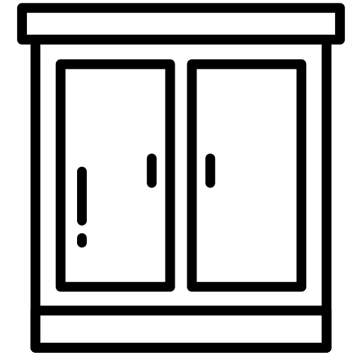 Wardrobe furniture and household cabinet closet icon
