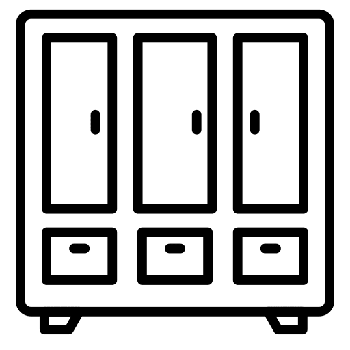 Wardrobe wardrobe furniture and household cabinet icon