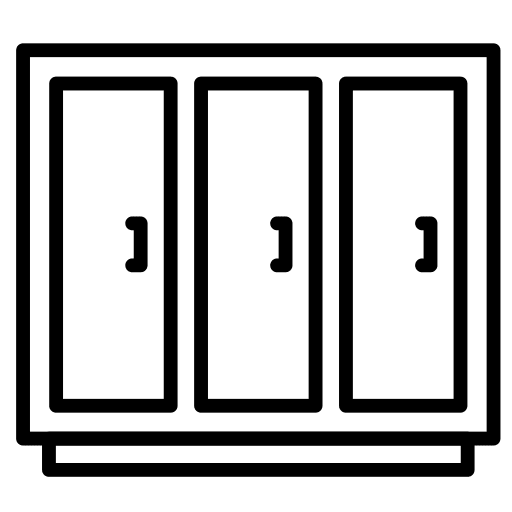 Wardrobe wardrobe furniture and household closet icon