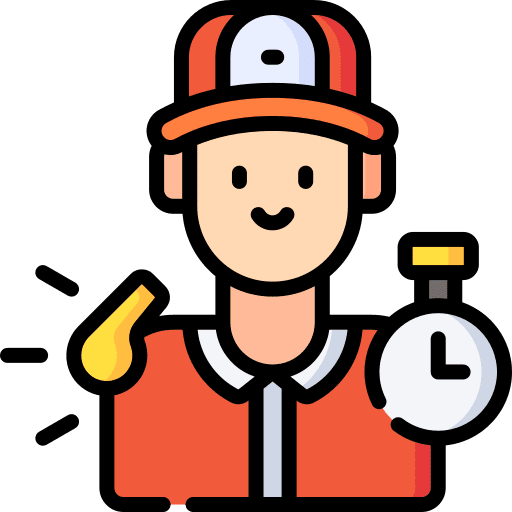 Coach professions and jobs whistle man icon
