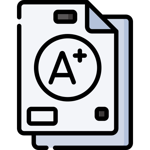 Grade grade score exam icon