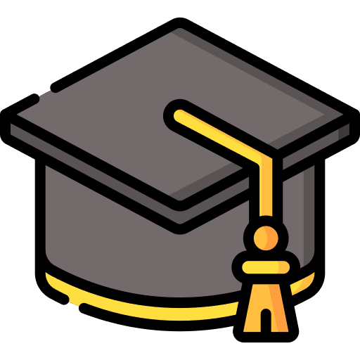 Graduation academy cap education icon