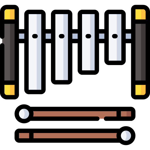 Xylophone percussion instrument xylophone instrument education icon