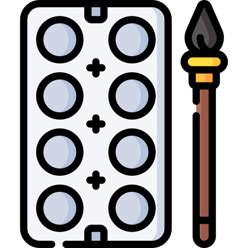 Art art color palette brush icon