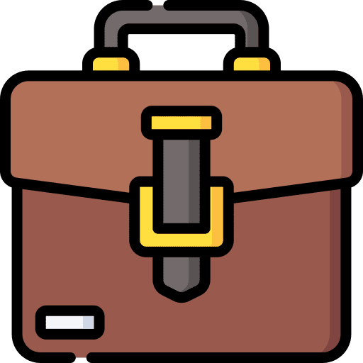 Briefcase business suitcase education icon