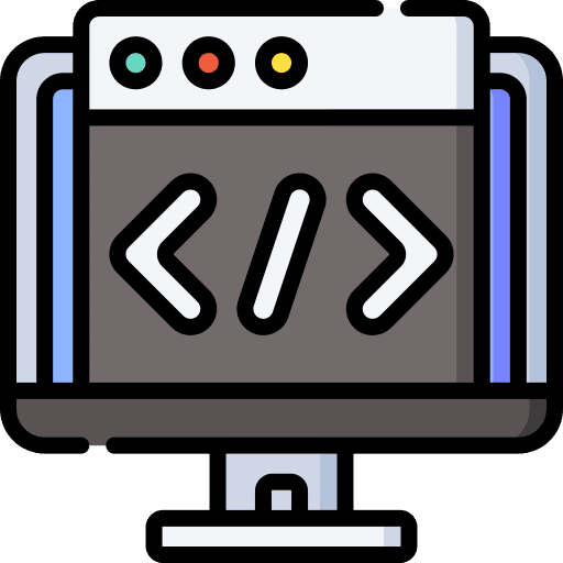 Coding seo and web symbols coding icon