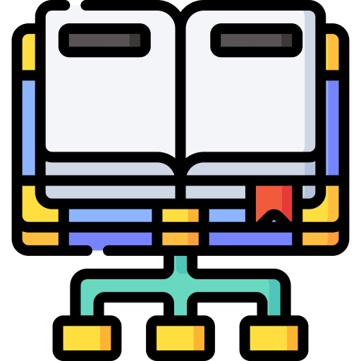 Hierarchy book hierarchy manual icon