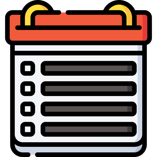 Schedule time and date calendar romantic date icon