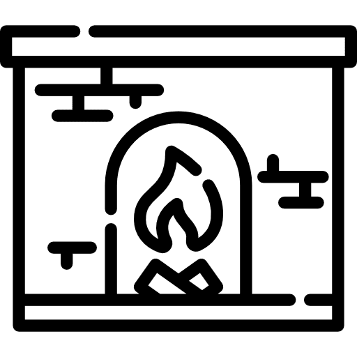 Hearth home flame hearth icon