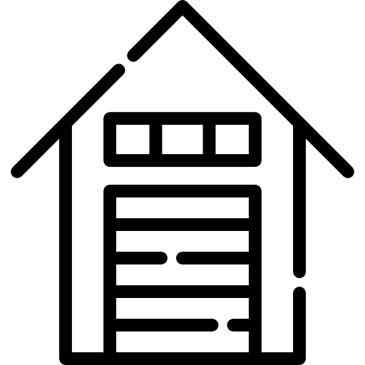 Metallic blind home cars construction icon