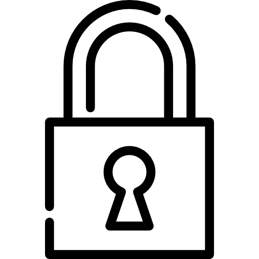 Security system security block padlock icon