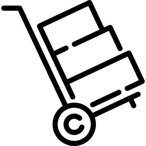 Wheelbarrow wheelbarrow rectangle luggage icon