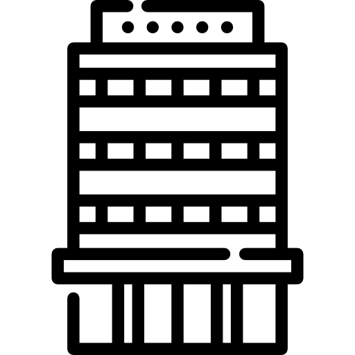 Facade construction real estate windows icon