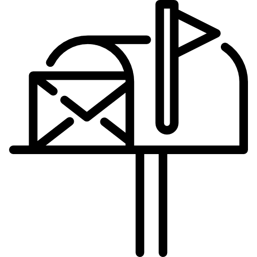 Mailed letter message mailing icon