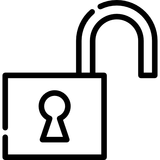 Security system unlock security real estate icon