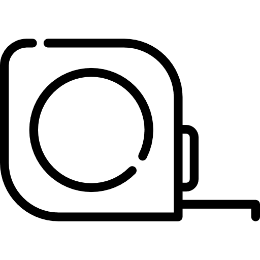 Measuring ruler measuring real estate icon